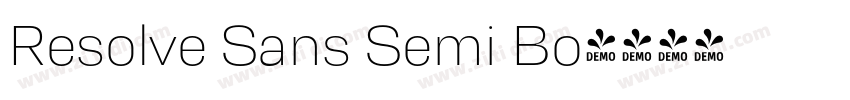 Resolve Sans Semi Bo字体转换